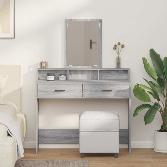 vidaXL Masă de toaletă Gri Sonoma 100 x 41 x 140 cm Lemn compozit