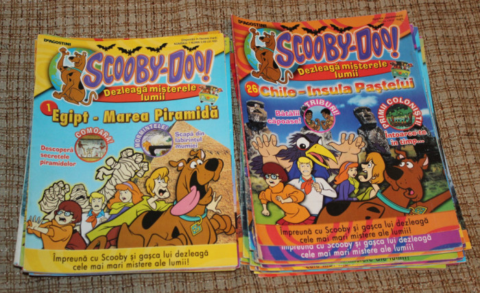 revista Scooby Doo dezleaga misterele lumii - benzi desenate romana jocuri diverse numere PRET LA BUCATA