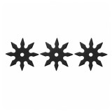 Cumpara ieftin Set trei stele de aruncat DEPOX&reg;, 8 colturi, metalic, negru, 10 cm