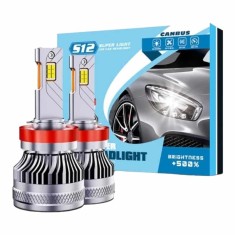 Set Becuri LED Auto H3 AutoREY&reg; SUPER CSP, Putere 136W si 30.000 Lumeni Cu cipuri CSP 6000K Alb Rece, Iluminare 360&deg; pentru fiecare bec, Canbus, fara