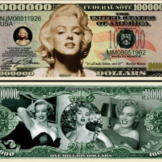 !!! SUA = FANTASY NOTE (TJ6) = MARILYN MONROE - 2009 - UNC / SERIA LEGENDE