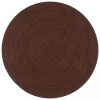 VidaXL Covor manual, maro, 120 cm, iută, rotund 133672