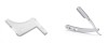 Set Profesional Barbierit: Brici Otel Inoxidabil + Sablon Contur Barba Mustata Transparent. Brici Barbierit Capilar. Ideal Cadou Barbati
