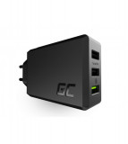 Incarcator USB 30W 3 Surse, incarcator rapid / incarcator inteligent, Green Cell
