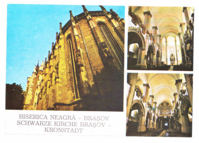 AMS - ILUSTRATA 008 BRASOV - BISERICA NEAGRA (FATADA + INTERIOR), NECIRCULATA foto