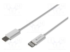 Cablu USB 2.0 NATEC Lightning - USB C, 1m, alb, 20W, certificat MFI