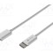 Cablu USB 2.0 NATEC 2m alb Lightning - USB C 20W MFI