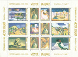 Romania 2003-Arta,Pictura,Centenar Victor Brauner,bloc 12 val.,dant.,MNH, Nestampilat