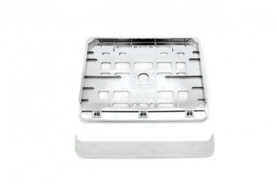 Suport numar inmatriculare cromat pentru motocicleta 15 x 19cm AVX-AM01167 foto