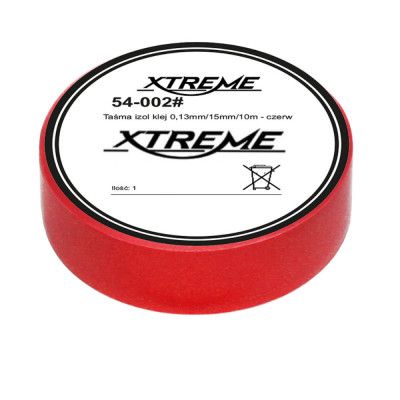 Banda izolatoare adeziva, XTREME 07052, 0.13mmx15mm, 10m lungime, PVC, rosie foto