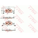 Placute frana TRW GDB2126, Fata