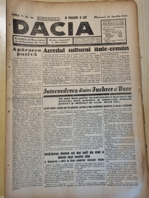 Dacia 14 aprilie 1943-fotbal ripensia,art. timisoara,al ,2-lea razboi,hitler foto