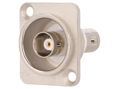 Adaptor BNC Soclu Izolat 50&amp;Omega; Argintiu foto