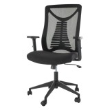 Scaun birou egonomic SL Q330R, mesh, respirabil, cotiere reglabile, mecanism inclinare, 110 kg, negru