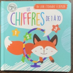 Les chiffres de 1 a 10 (Cifrele de la 1 la 10 - carte in limba francez)