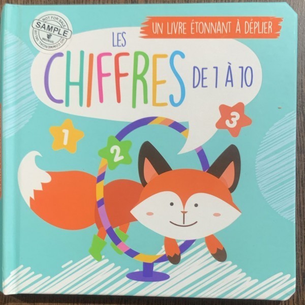 Les chiffres de 1 a 10 (Cifrele de la 1 la 10 - carte in limba francez)