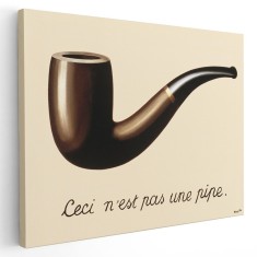 Tablou pictura pipa Tradarea Imaginilor de Rene Magritte 1573 Tablou canvas pe panza CU RAMA 20x30 cm