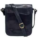 Geanta dama messenger,crossbody, din piele naturala, bleumarin, GD112E, Geanta stil postas