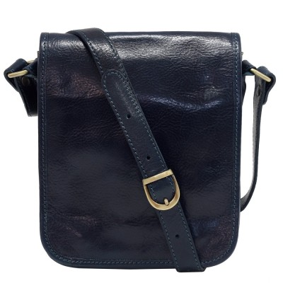 Geanta dama messenger,crossbody, din piele naturala, bleumarin, GD112E foto