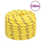Cumpara ieftin Franghie de barca, galben, 20 mm, 100 m, polipropilena