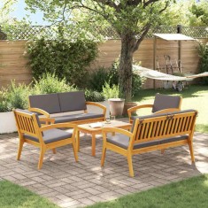 vidaXL Set bistro 5 pcs Maro 75 x 45 x 38cm Lemn masiv de acacia