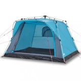 Cumpara ieftin Cort de camping cabana 4 persoane albastru cu eliberare rapida