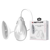 Pompa cu Vibratii pentru Clitoris si Sani Fantasy Partner, Silicon, Alb