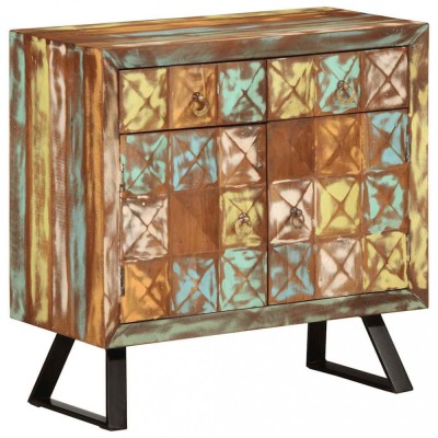 vidaXL Dulap/sertar multicolor 70x35x70 cm lemn masiv reciclat foto