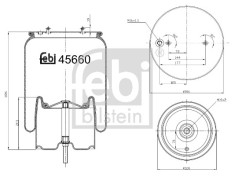 FEBI BILSTEIN 45660 Burduf, suspensie pneumatica