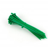 Cumpara ieftin Set 100 bride din plastic, 4 x 200mm, cu autoblocare, tip colier, pentru fixare si legare, verde