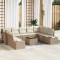 vidaXL Set de canapele pentru grădină cu pernă 10 pcs Bej Rattan poli 3348002