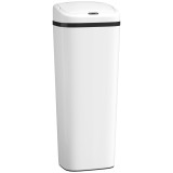 HOMCOM Cos gunoi automat 50L cu senzor infrarosu, suprafata antiamprenta, alb