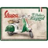 Carte postala metalica Vespa - Italian Legend