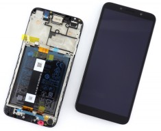 Display Huawei Y5p cu Rama si Baterie Display Service Pack Black Negru