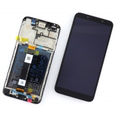 Display Huawei Y5p cu Rama si Baterie Display Service Pack Black Negru