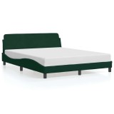 Cumpara ieftin Cadru de pat, Dover, verde inchis, 160x200 cm, catifea