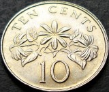 Cumpara ieftin Moneda exotica 10 CENTS / CENTI - SINGAPORE, anul 1988 * cod 812 = UNC, Asia