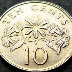 Moneda exotica 10 CENTS / CENTI - SINGAPORE, anul 1988 * cod 812 = UNC