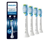 Rezerve PHILIPS Sonicare Plaque Defence HX9044 87, Pachet de 4 capete de periere, Standard, Click-on, Sincronizarea modurilor BrushSync, Alb, L x A x