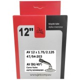 Camera de aer biciclete JET 12"x1,75/2,125 AV-40mm 90/45&deg; Cod:D175
