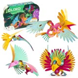 Clixo&reg; joc magnetic de construit - Pasari tropicale (22 piese) PlayLearn Toys
