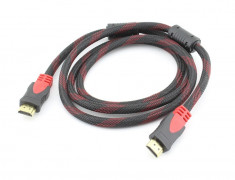 Cablu HDMI tata - HDMI tata, cu bobina antiparaziti, lungime 1,5m - 128137 foto