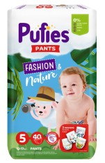 Scutece-chilotel Pufies Pants Fashion Nature, 5 Junior, 12-17 kg, 40 buc foto