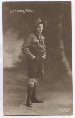 4257 - SCOUT, Prince NICOLAE, Regale, Royalty - old postcard - unused foto