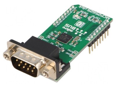 MCP25625 Click CAN Transceiver Board SPI 3.3V/5V foto