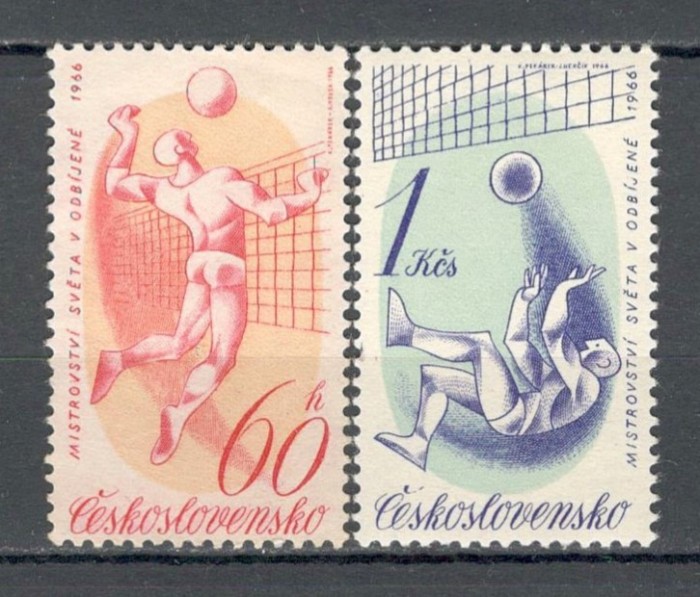 Cehoslovacia.1966 C.M. de volei XC.401