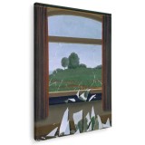 Tablou pictura Cheia campurilor de Rene Magritte 2135 Tablou canvas pe panza CU RAMA 70x100 cm