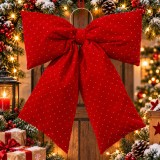 Funda Decorativa Craciun Rosie Eleganta 38x46cm Poliester pentru Brad Usa Aranjamente Interior F&eacute;&eacute;ric Lights And Christmas