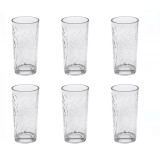 Pahare din Sticla Transparenta cu Model &quot;Crackled&quot; 250ml