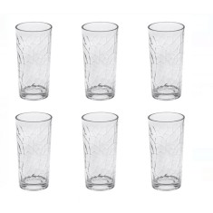 Pahare din Sticla Transparenta cu Model &amp;quot;Crackled&amp;quot; 250ml foto